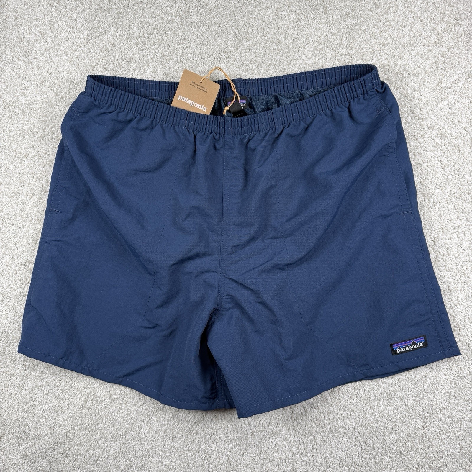 New Patagonia Baggies Longs 7" Tidepool Blue Lined Shorts Men's Small
